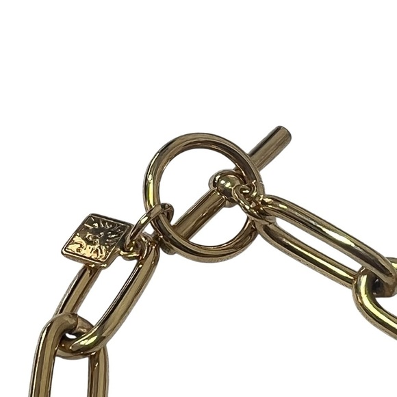 VTG AK ANNE KLEIN Classic Heavy Gold-tone Chain Link Metal Necklace 26" - Picture 6 of 15